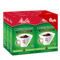 Melitta #4 White Cone Coffee Filters, 6-Pack