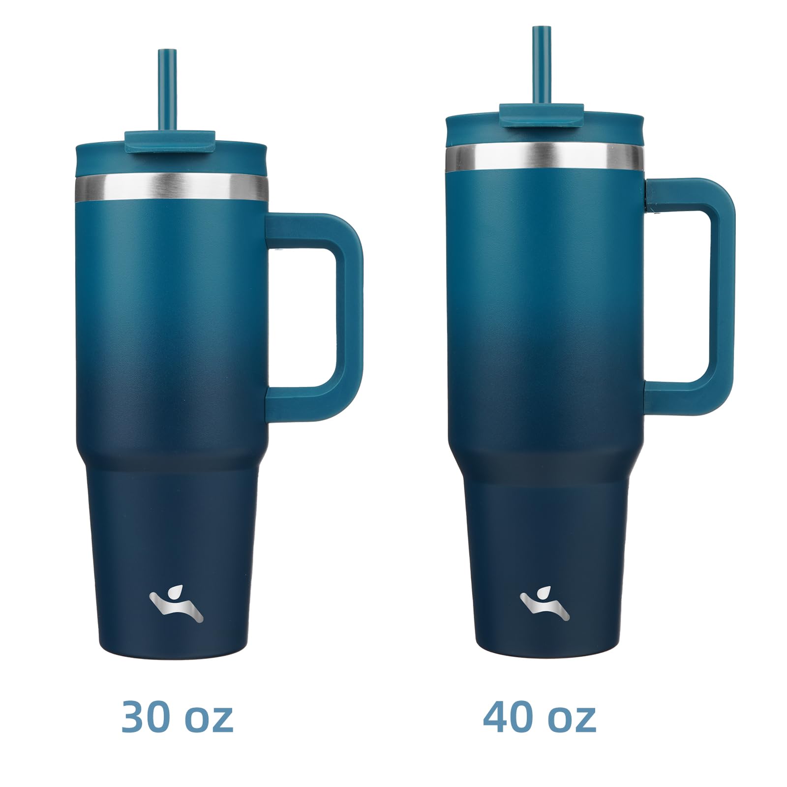 Konokyo 40 oz Insulated Tumbler Water Bottle with Handle, Straw Lid