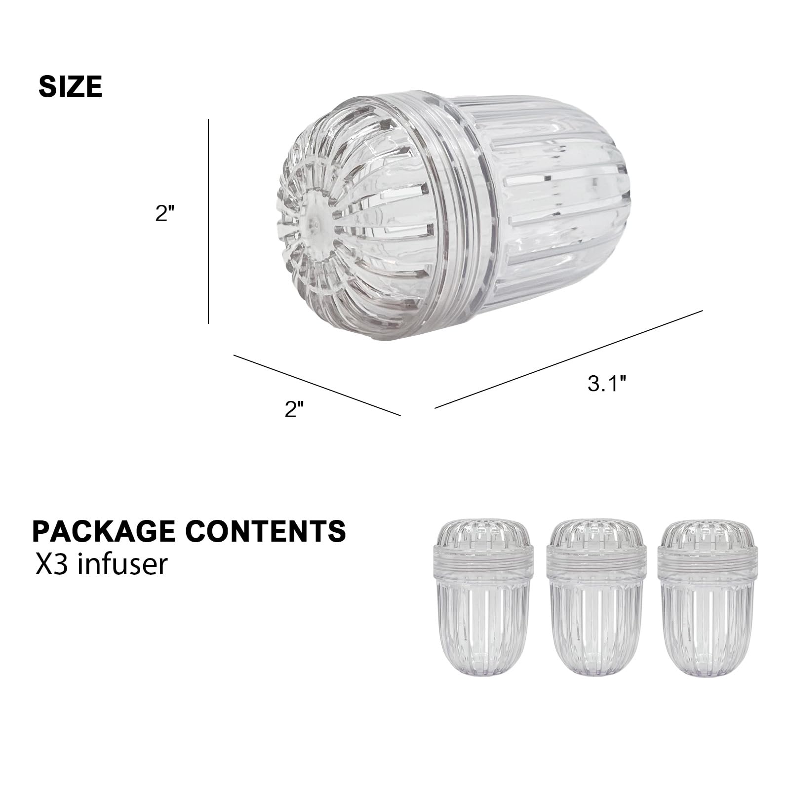 3PCS Fruit Infuser Insert for Wide Mouth Water Bottles,Compatible with Stanley,Hydro Flask, Iron Flask, Takeya, ThermoFlask