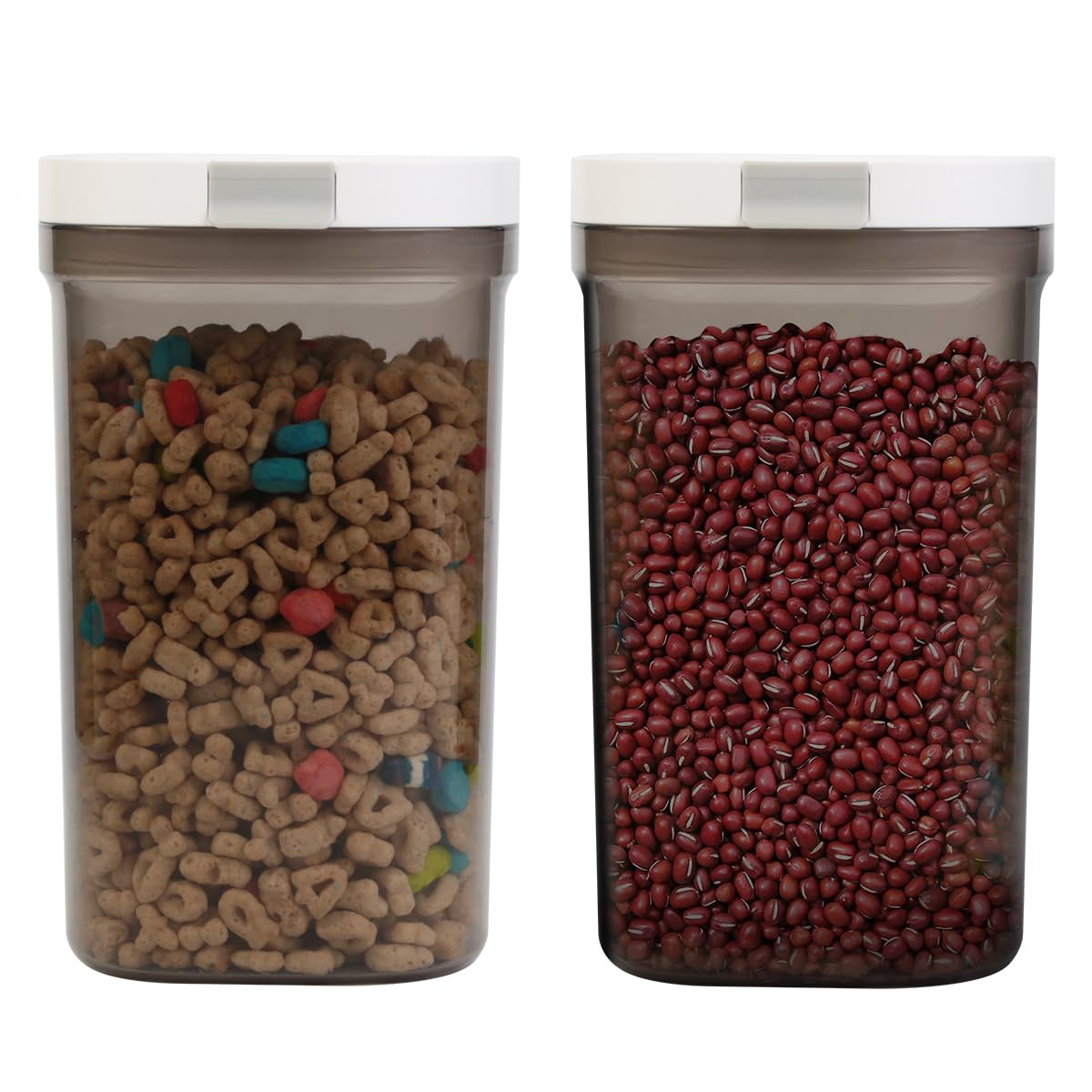 LANGMINGDE Airtight Food Storage Containers, 1.6 QT Coffee Canister Set with Magnetic Scoop, BPA Free, Ideal for Coffee, Spices, Herbs, Candy & Snacks, Keeps Freshness, 2 PCS(Large size