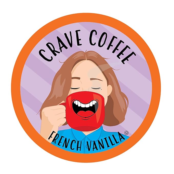 Crave Beverages Flavored Coffee Pods Sampler, Compatible with 2.0 K-Cup Brewers, Assorted Variety Pack