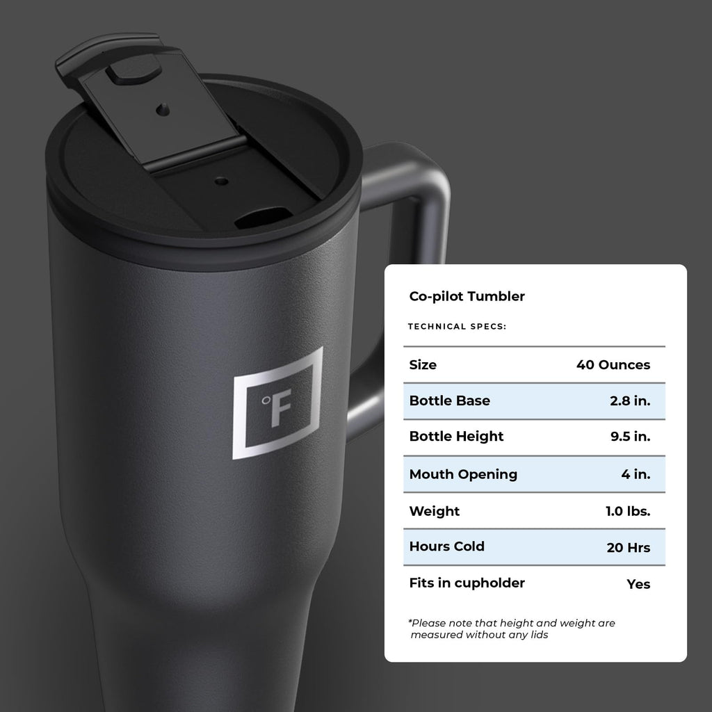 IRON °FLASK 40 oz Co-Pilot Insulated Travel Mug