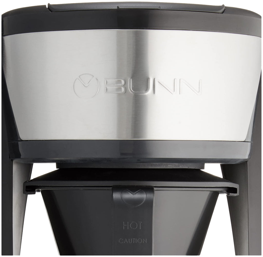 BUNN HB Heat N Brew Programmable Coffee Maker, 10 cup, Stainless Steel, 46500.0003