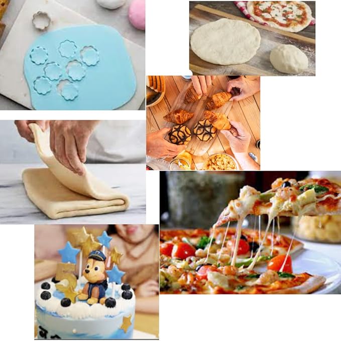 Manual Fondant Dough Sheeter, 16 inch Pastry Dough Roller, Croissant Baking Presser
