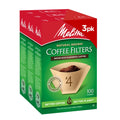 Melitta #4 Unbleached Coffee Filters, Natural Brown Cone Filters, 3-Pack