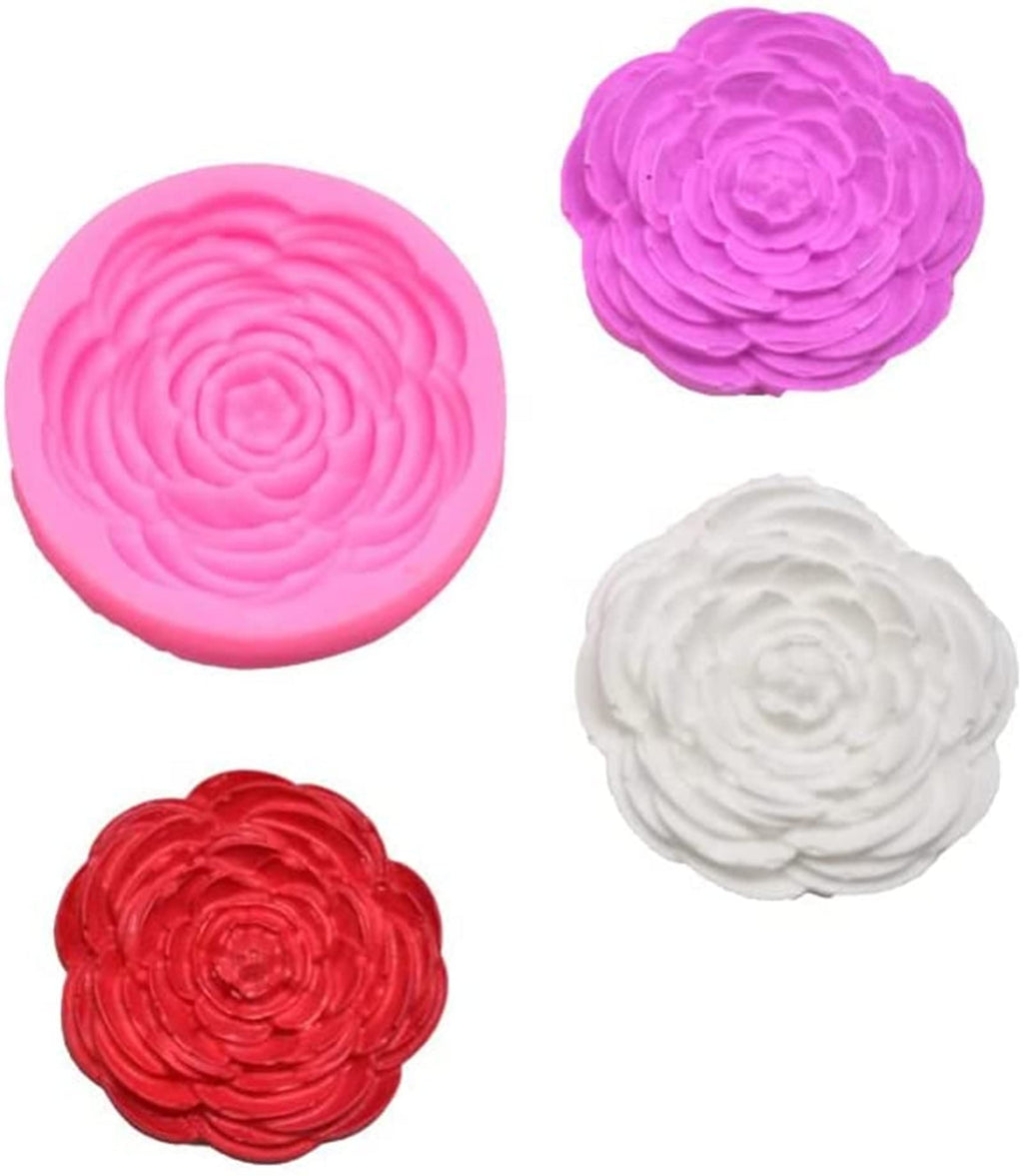 DD-life 9 Pcs Flowers Fondant Molds Silicone for Cupcake Dessert