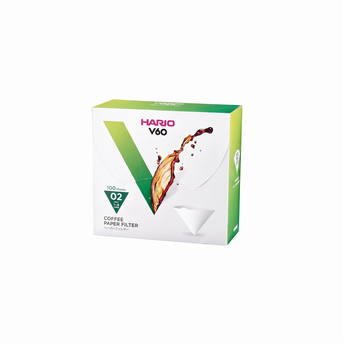 Hario V60 Paper Coffee Filter, Size 01, Natural, 100ct
