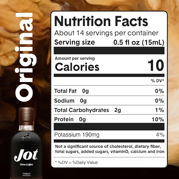 Jot Coffee Concentrate (Gift Set) High Caffeine Cold Brew Coffee Concentrate Liquid for Iced Coffees, Instant Espresso, Hot or Cold Instant Coffees - Makes 14 Cups, 150mg Caffeine/Tbsp, Sugar Free