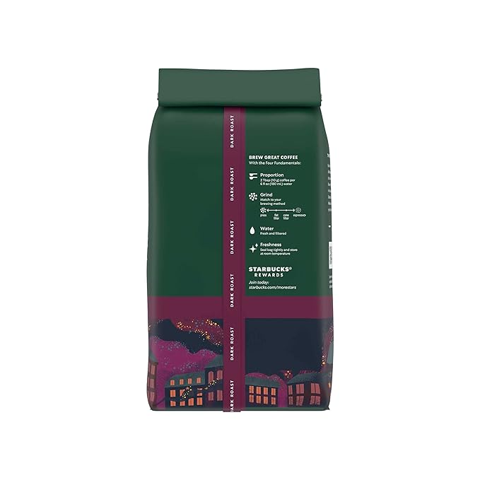 Starbucks Whole Bean Coffee, Dark Roast Coffee, French Roast, 100% Arabica, 1 bag (28 oz)