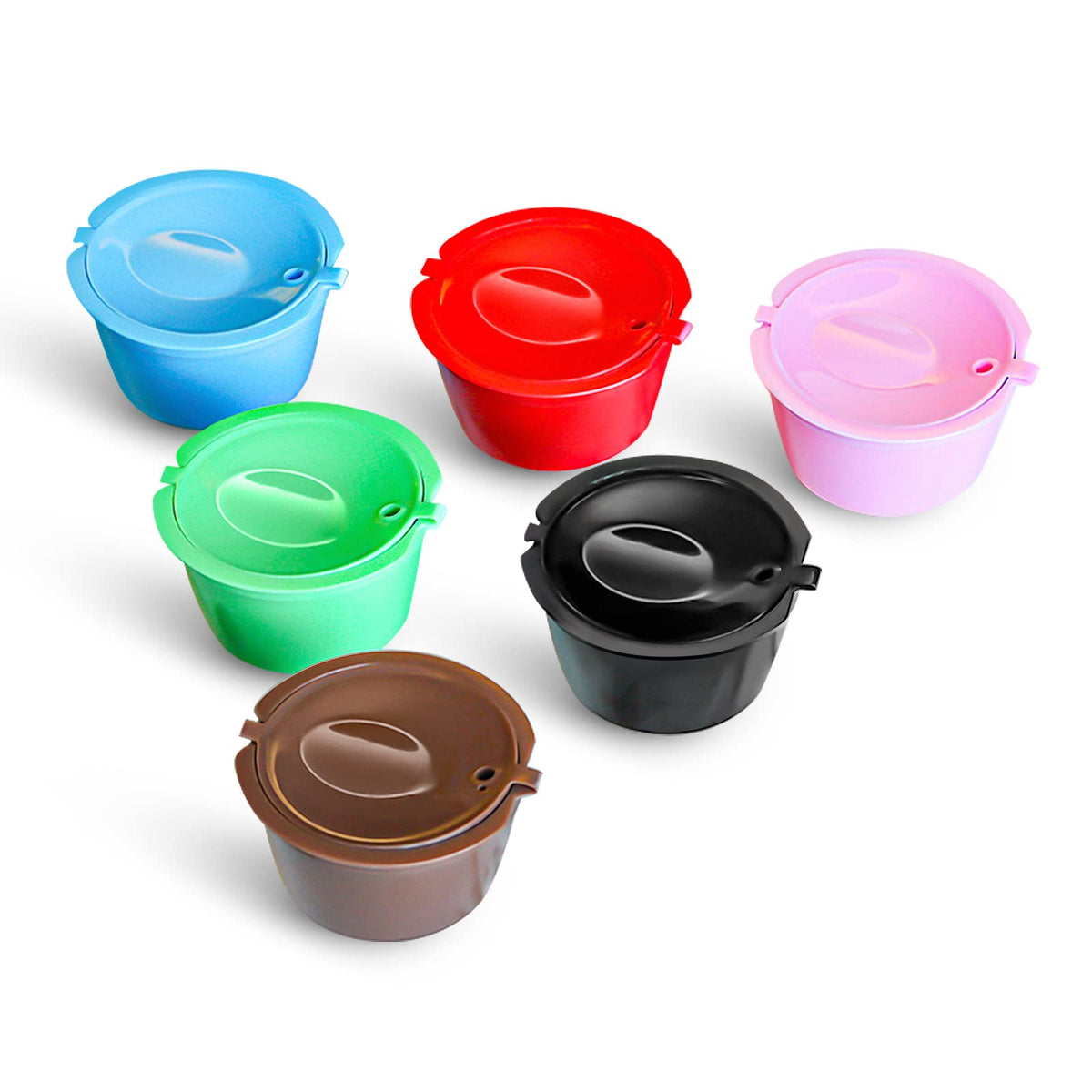 Refillable Capsules Reusable Coffee Pods Compatible for Nescafe Dolcc Gusto Brewers rich crema version（1Pcs Black+2 Pcs Brwon）