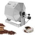 14.5L Coffee Roaster, Stainless Steel Electric Coffee Bean Roaster with Speed Controller 5-45 RPM, 14W Motor, Auto-matic Drum Type Nuts Coffee Bean Baking Machine, Home and Commercial Use Silver