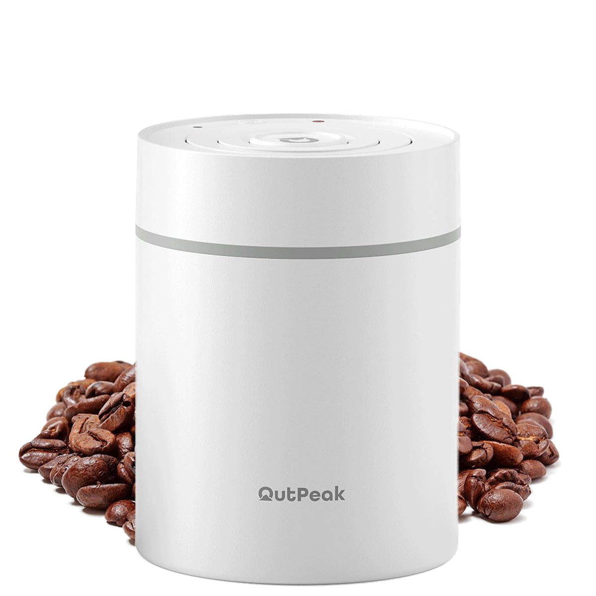 OUTPEAK Neo 2026 Auto Vacuum Coffee Canister, 0.5L for 4.6oz Coffee Beans, One-Button Operation, Small Airtight Coffee Canister with Scoop, Coffee Storage Container Stainless Steel (Champion's Choice)