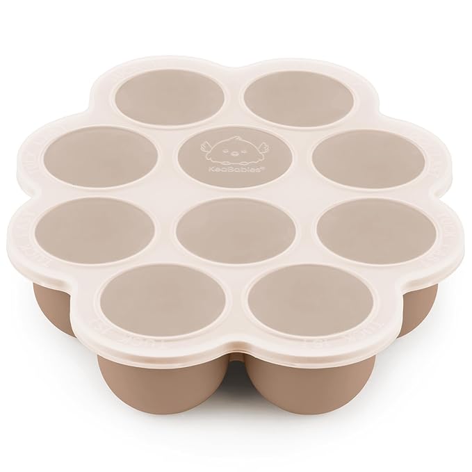 KeaBabies Silicone Food Freezer Trays with Lid
