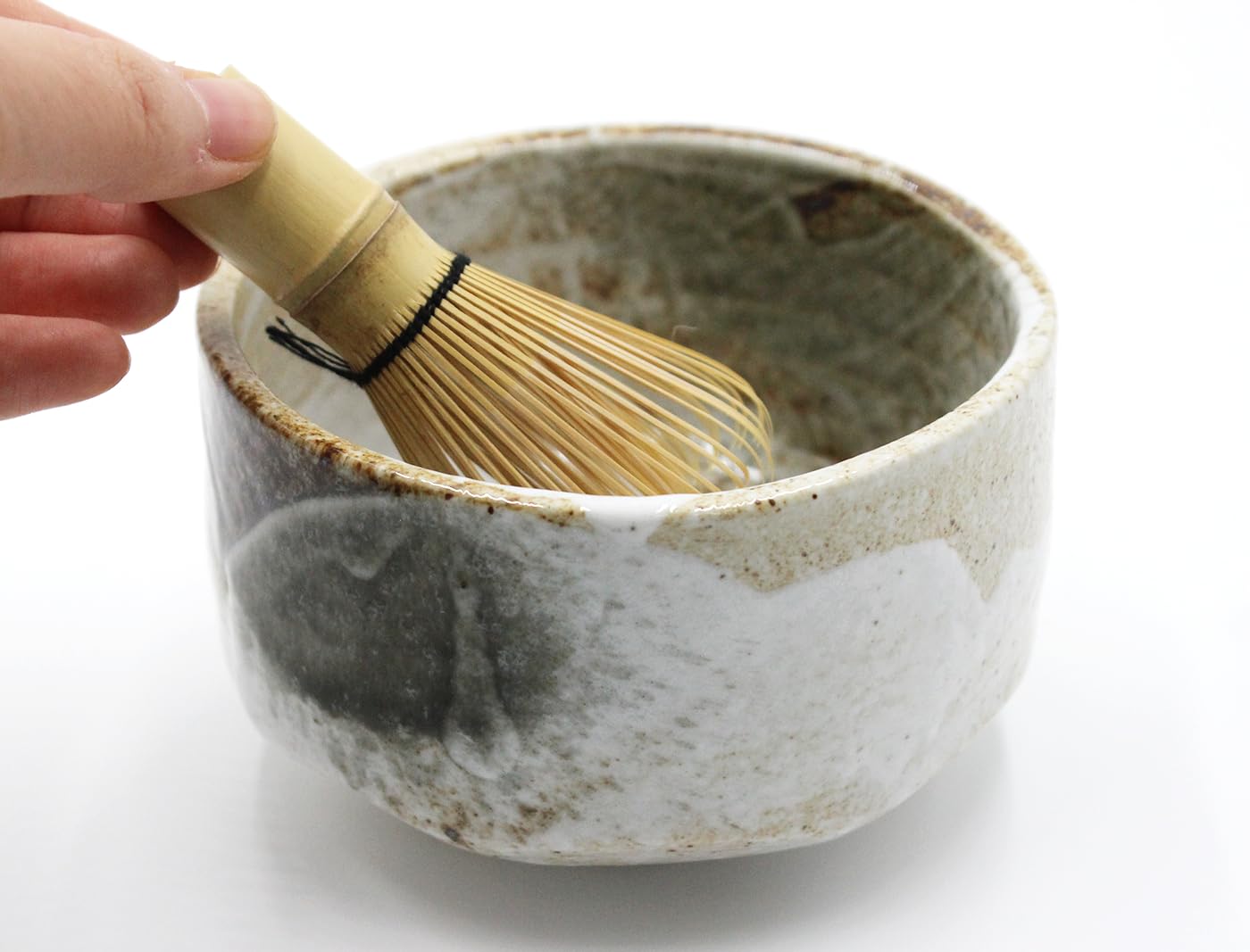 Waraku Fuuka Japanese Traditional Handcrafted Mino Matcha Chawan Tea Bowl Cup Ceremony Tableware Pottery (Yuki Shino)