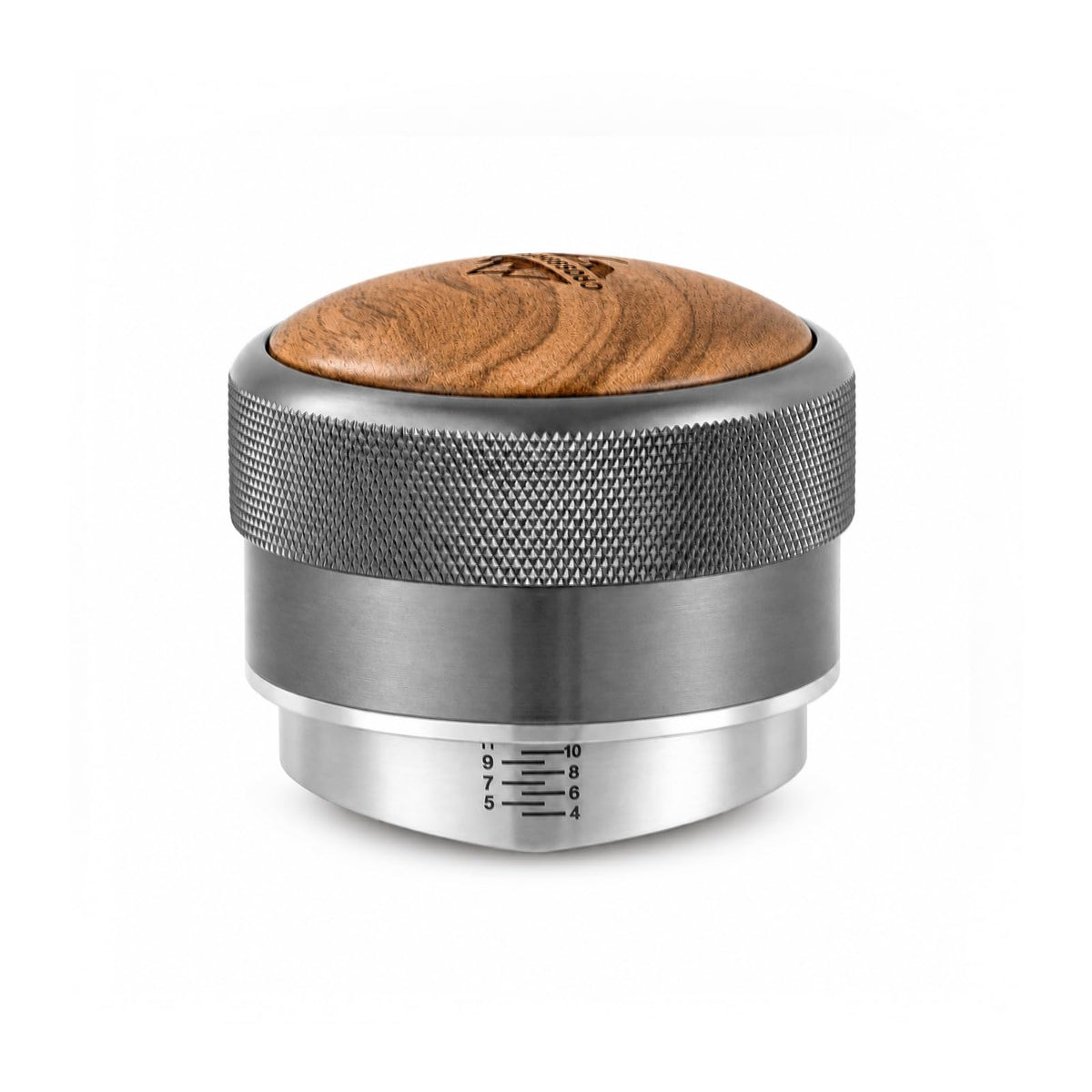 CrossCreek 54mm Espresso Distributor | Adjustable Depth Distribution Tools Fits 54mm Breville Portafilter | Stainless Steel & Walnut Coffee Distributor | Espresso Machine Accessories for Coffee Bar