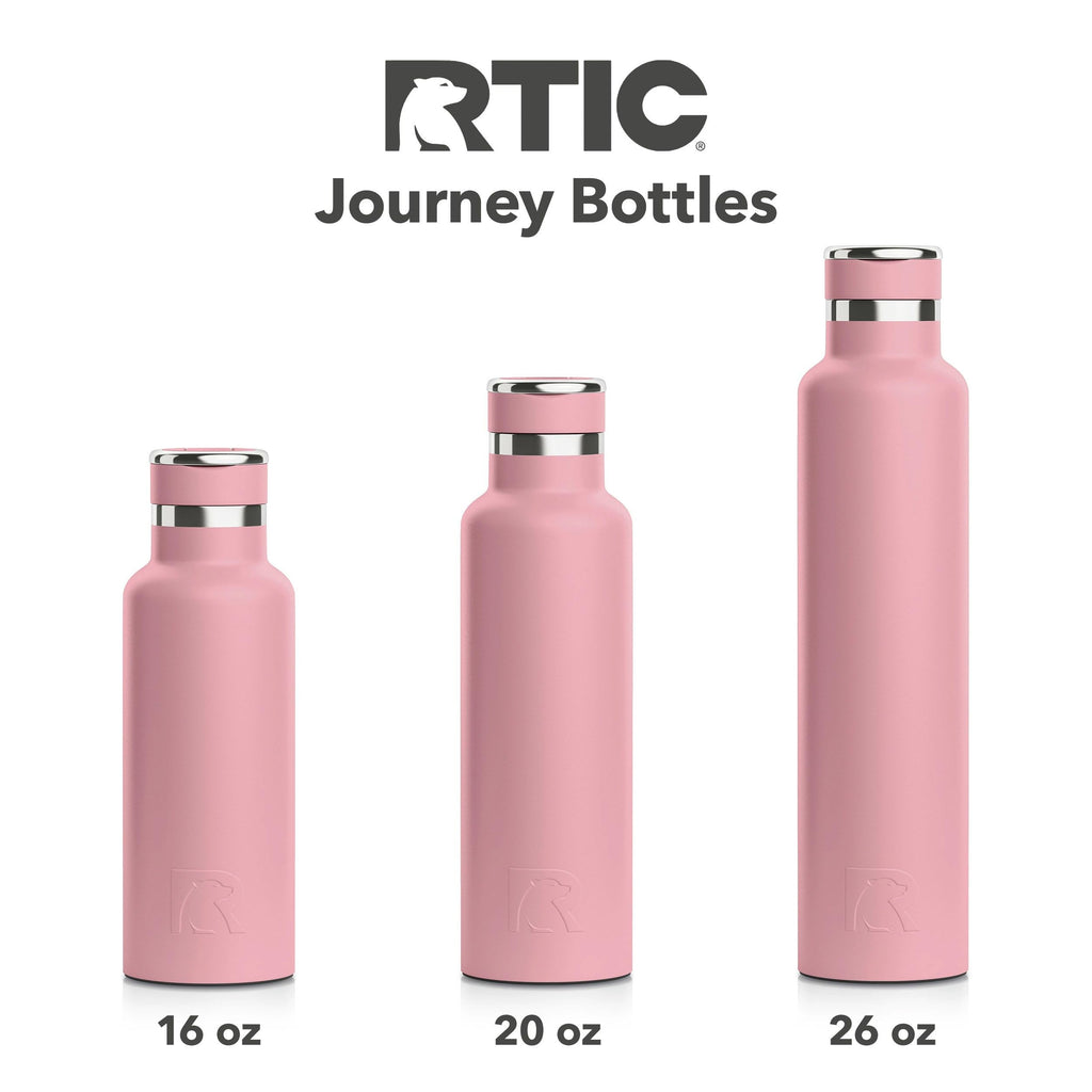RTIC 16oz Journey Water Bottle, Ceramic Lined, Dusty Rose