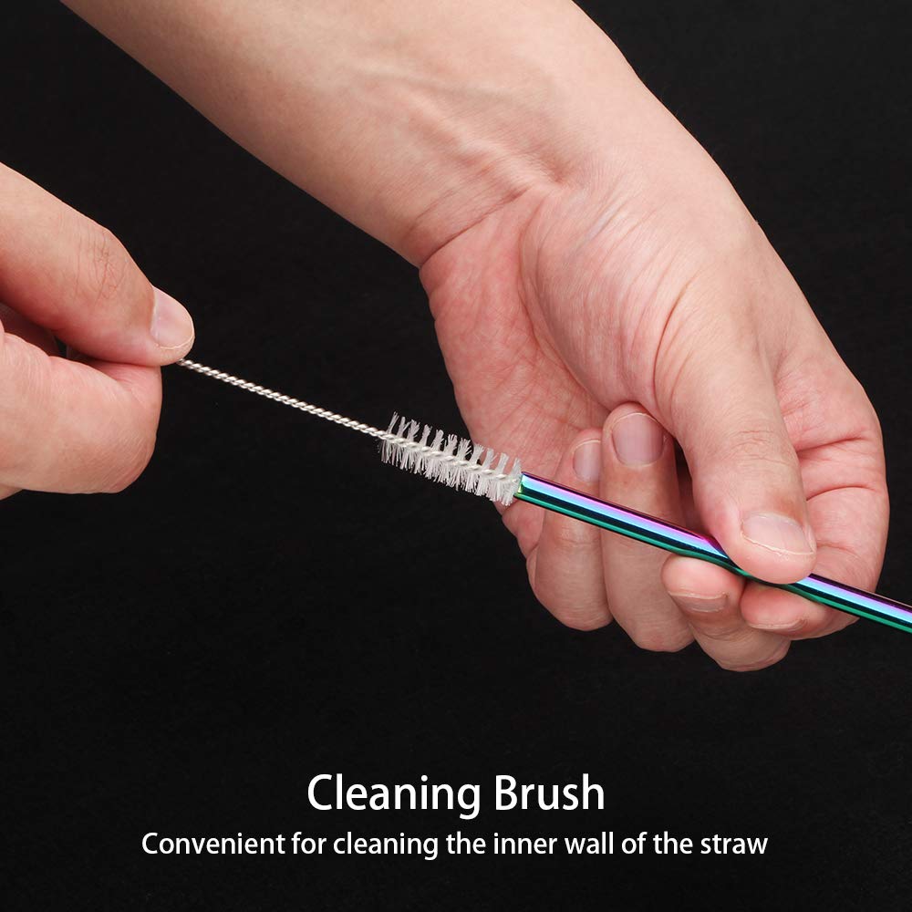 Tomorotec 24 PCS Straight & Bent Stainless Steel Straws for Tumblers, 10.5”