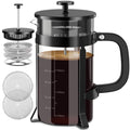 QUQIYSO French Press Coffee Maker 51oz, Stainless Steel Large French Press