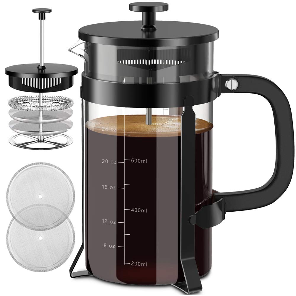 QUQIYSO French Press Coffee Maker 51oz, Stainless Steel Large French Press