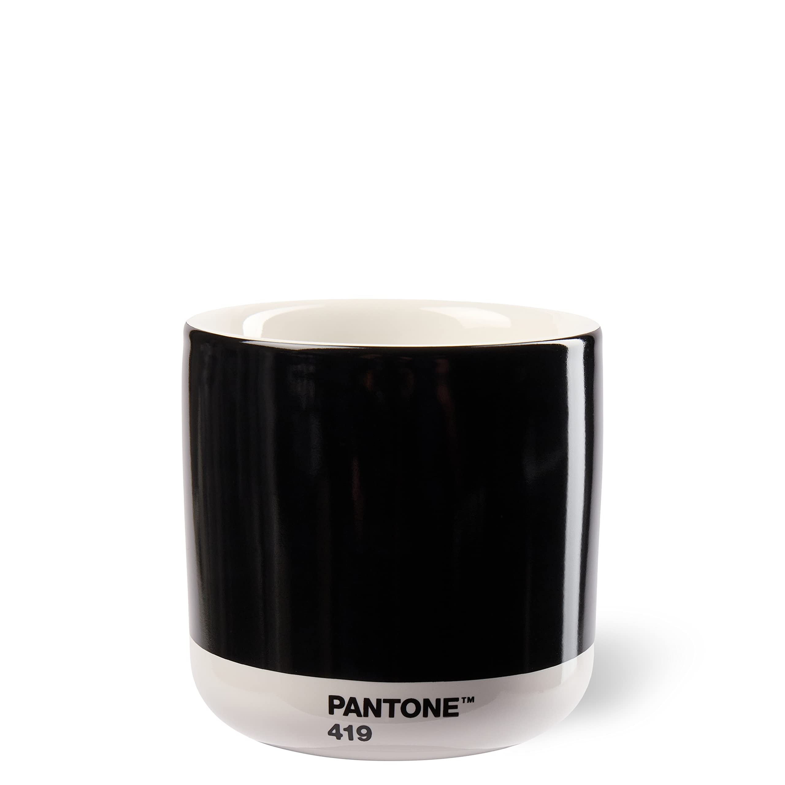 Copenhagen Design Pantone Latte Cup - Double Wall Thermo - Cappuccino Handleless Mug - 7.44oz/220ml, Red 2035