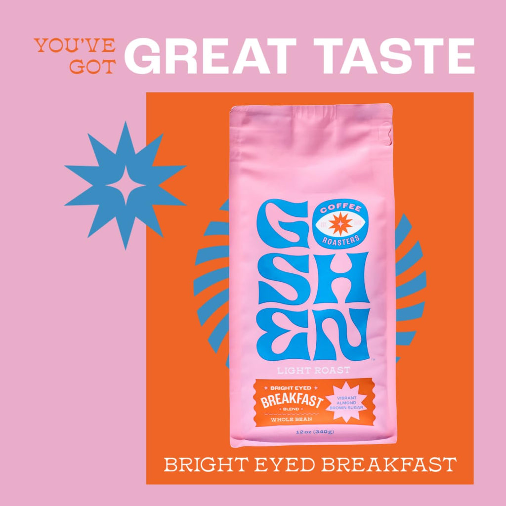Goshen Coffee Roasters Bright Eyed Breakfast, Light Roast 12oz Whole Bean
