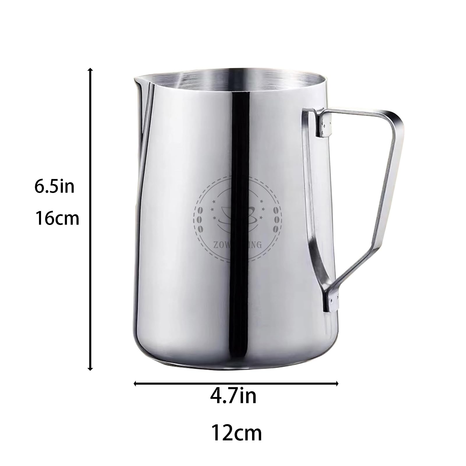 50oz Milk Frothing Pitcher, Stainless Steel Espresso Steamer Frother Cup