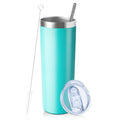 FristChoice 20 oz Skinny Tumbler with Lid and Straw,Stainless Steel Vacuum Insulated Tumbler Cup Double Wall Leak-proof Coffee Mug,Travel Thermal Water Tumbler for Home,Office,Outdoor(Teal,1)