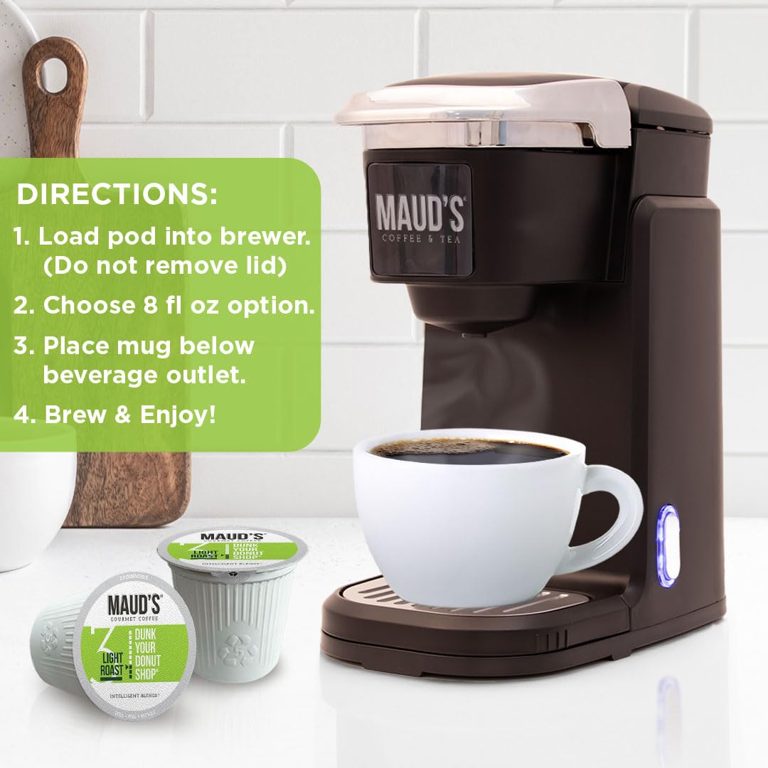 Maud's Donut Shop Light Roast Coffee Pods, 100ct