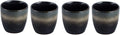 Ceramic Tea Cup, Kung Fu Tea set, Coffee Cup, Yerba Mate Set 4-piece companion cup set (Gradient color)