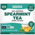 HANDPICK, Spearmint Tea Bags (100 Herbal Tea Bags) |Refreshing Mint Tea | Non-GMO | Round Eco-Conscious Teabags