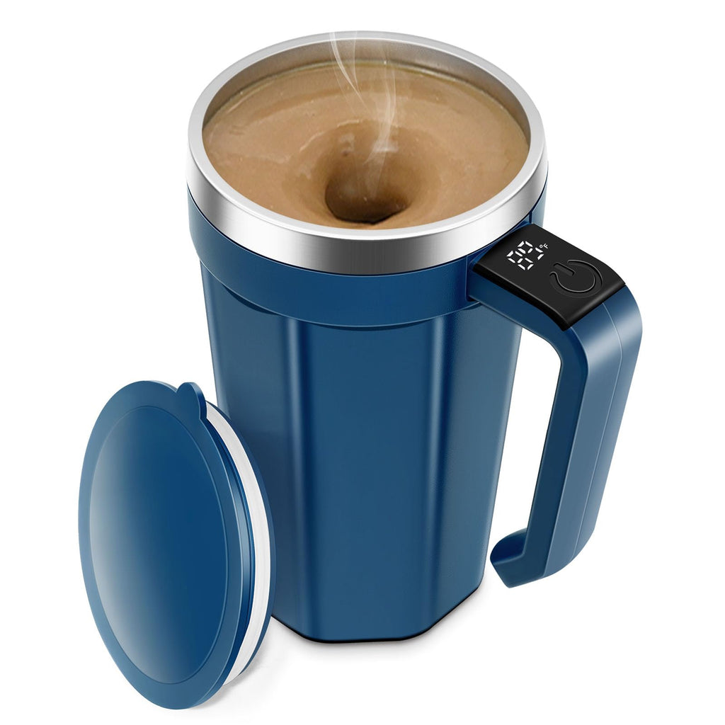 Self Stirring Mug with Temperature Display, 18oz Self Stirring Coffee Mug