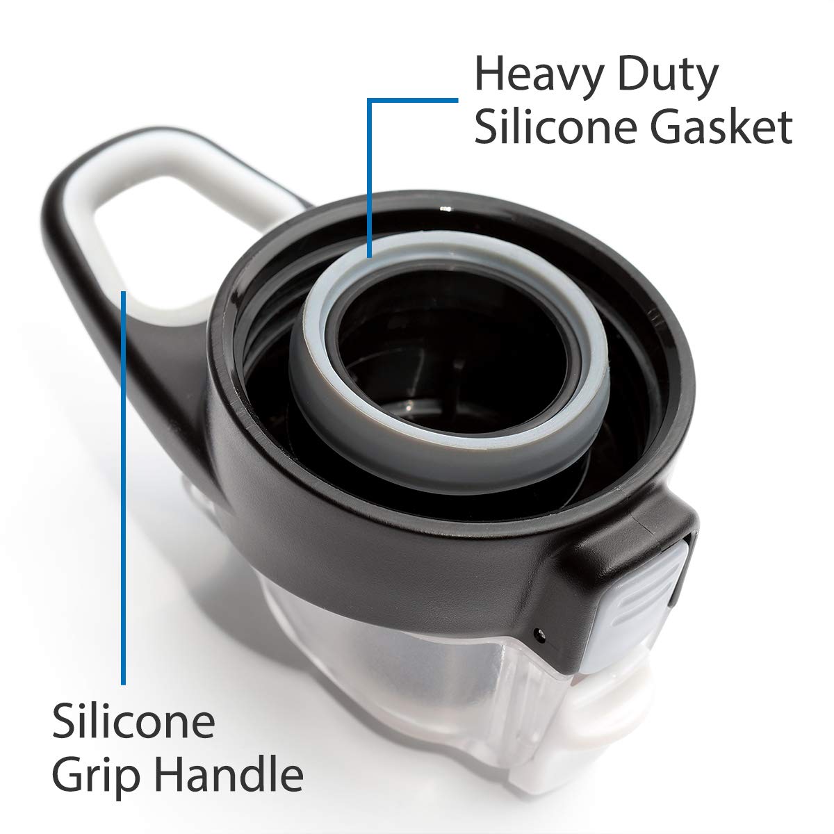 Cupture Action Water Bottle Flip Top with Handle - 22oz Stainless Steel Vacuum-Insulated (White)