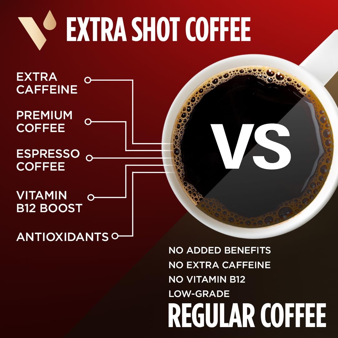 VitaCup Extra Shot High Caffeine Dark Roast Coffee Pods, 64ct