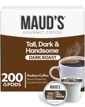 Maud's Dark Roast Coffee Pods, 200ct, Recyclable Single Serve Pods – 100% Arabica Coffee, Compatible with Keurig K Cups Maker
