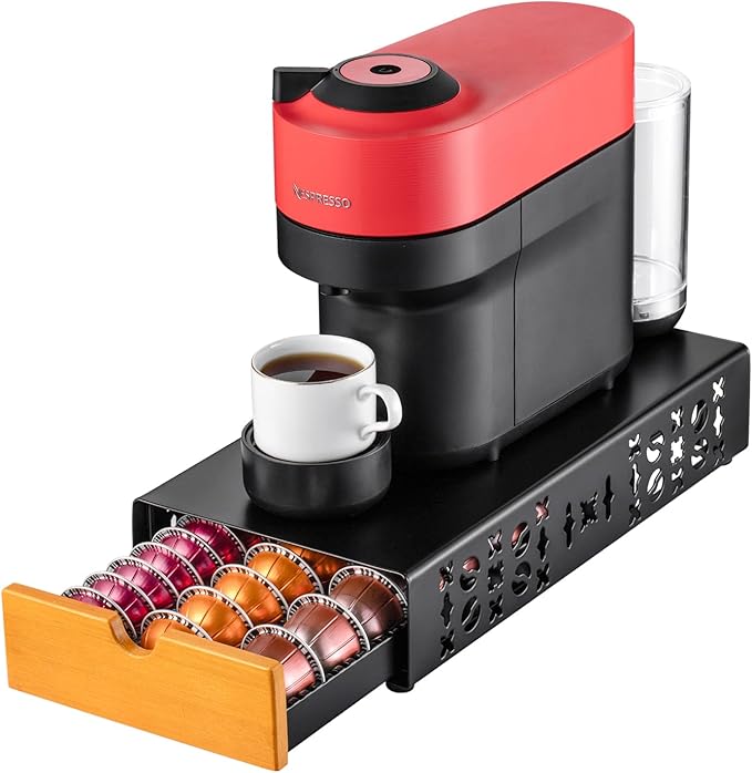FlagShip for Nespresso Pod Holder Coffee Pod Organizer for Vertuo Pod Storage Morden Design Large Capacity Fits All Size Vertuo Pods