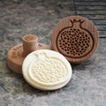 Fun Food Tools, Wood Cookie Stamp, 2.5 Inch (Pomegranate CS-102)