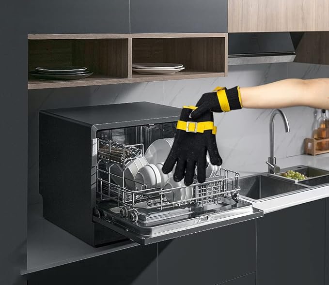 Schwer ANSI A9 Cut Resistant Glove, Food Grade Stainless Steel Wire Mesh, Knife Cutting Gloves, Butcher Meat, S(Pack of 1)