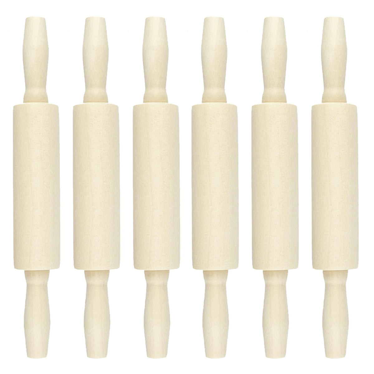 Miokun 24 Pack Wood Small Rolling Pin for Kids, 7.9 Inch Kids Rolling Pin for Home Kitchen