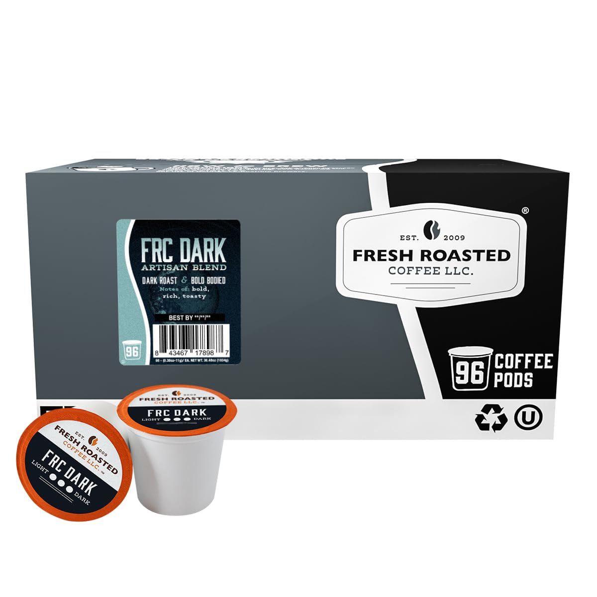 Fresh Roasted Coffee, Organic Bali Blue Moon K-Cup Pods for Keurig Brewers, Medium Roast, USDA Organic, Kosher, 24 Count (Pack of 3)