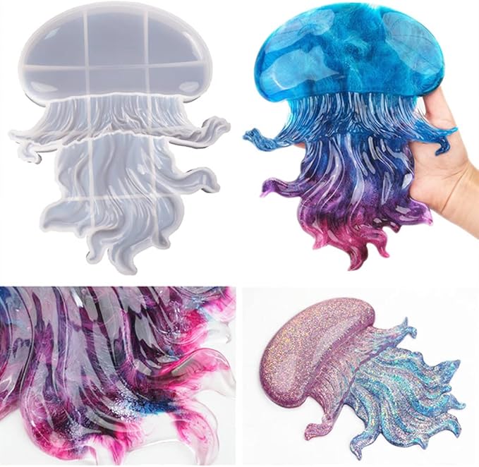Octopus Resin Mold, Gasusen 3D Large Sea Animals Octopus Silicone Molds for Epoxy Resin Casting, Wall Hanging Ornaments, Home Decor, Halloween Christmas Gifts, DIY Craft