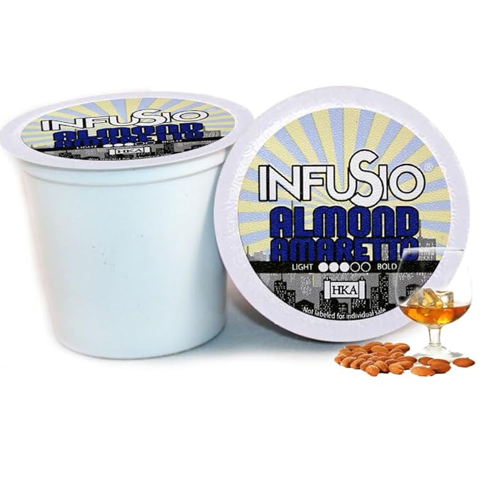 InfuSio Flavored Coffee Pods Variety Pack – 48 Count, 12 Gourmet Medium Roast Dessert-Inspired Blends like Bananas Foster & Crème Brûlée, Compatible with Keurig K-Cup 2.0 Brewers