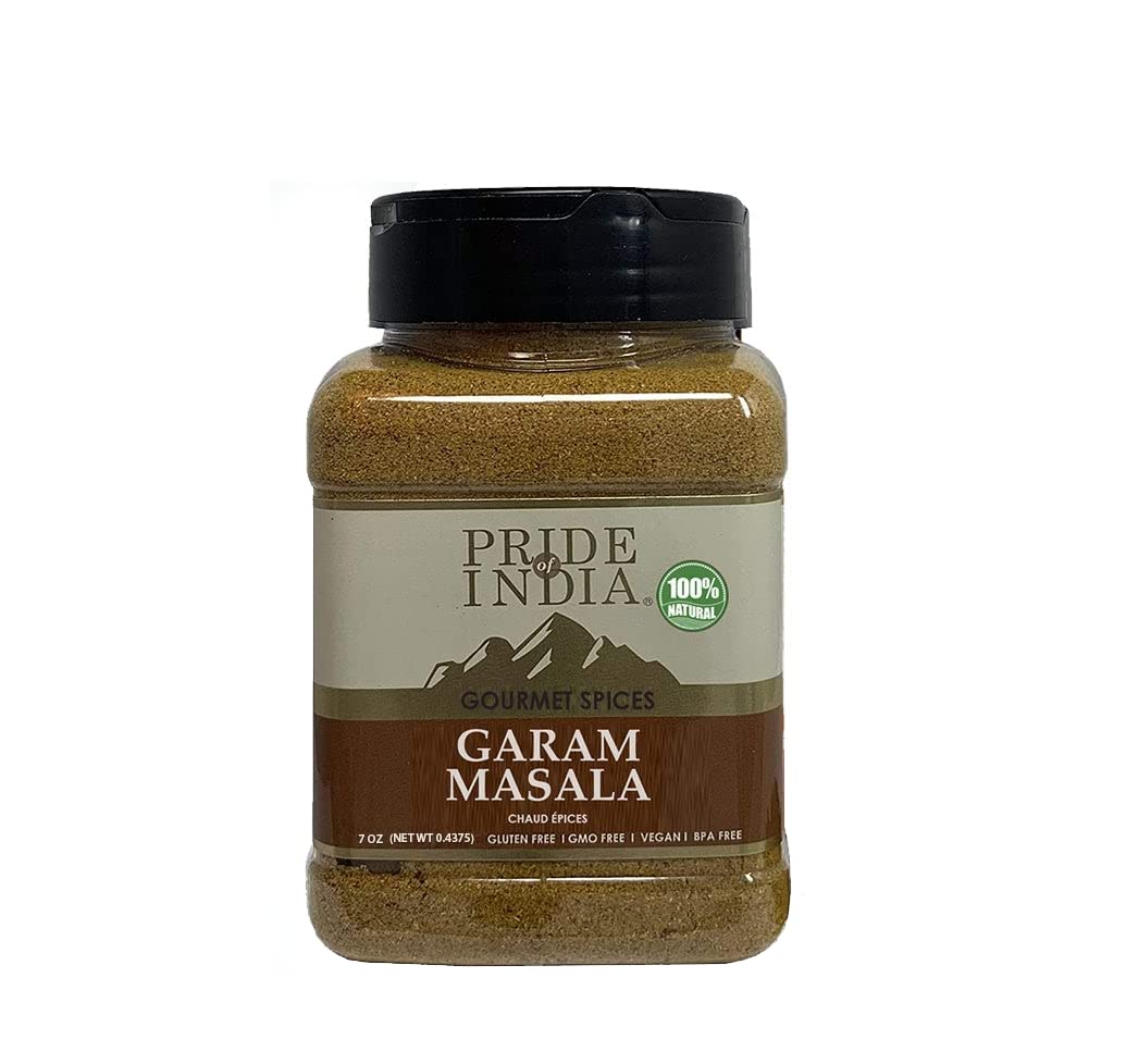 Pride Of India Chaat Masala Powder, 10.5 oz | Authentic Indian Chat Masala Seasoning | Tangy & Savory Spice Blend for Fruits, Salads, Snacks, Drinks & Curries | Dual-Sifter Jar