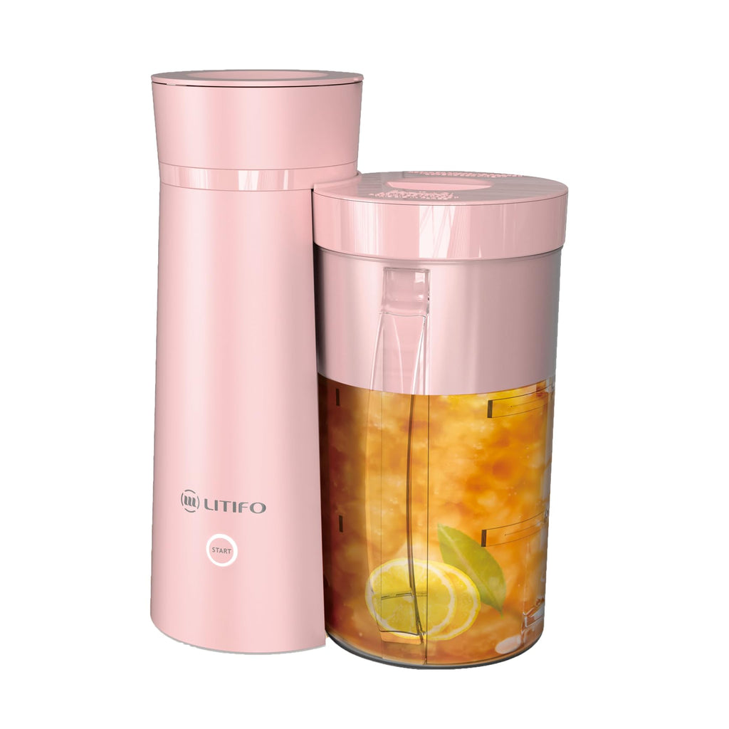 LITIFO Iced Tea Maker and Iced Coffee Maker Brewing System with 2-quart Pitcher, Perfect For Fruit Infused Tea, Lemonade, Flavored Water (Pink)