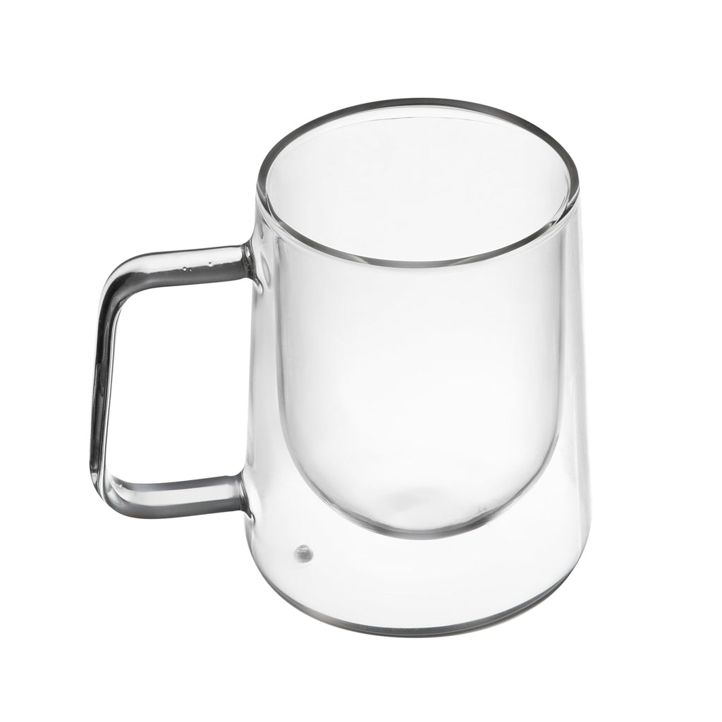 Restaurantware 10 oz Professional Glass Coffee Mug, 2 Pack