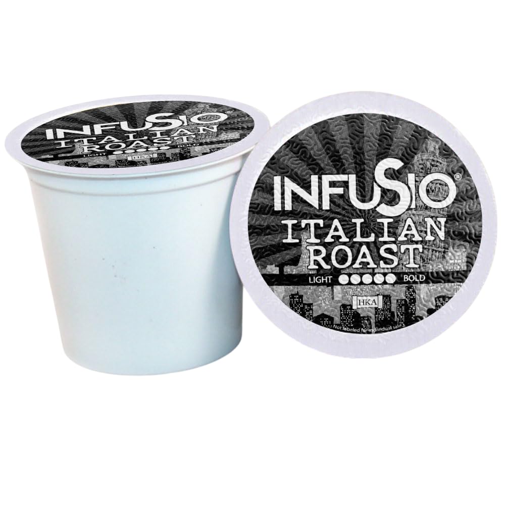 96 Count - French Roast, Single serve Coffee pods for Keurig K Cup® Brewers - InfuSio Premium Roasted Coffee (French Roast, 96 count Compatible with 2.0)……