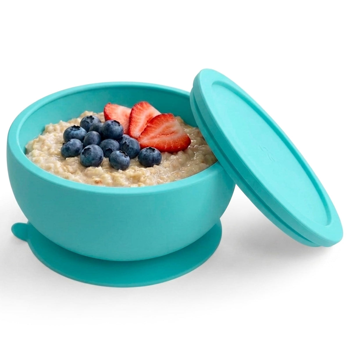 Abiie Octopod Silicone Suction Baby Bowl & Lid -Food Storage -Lavender Pink