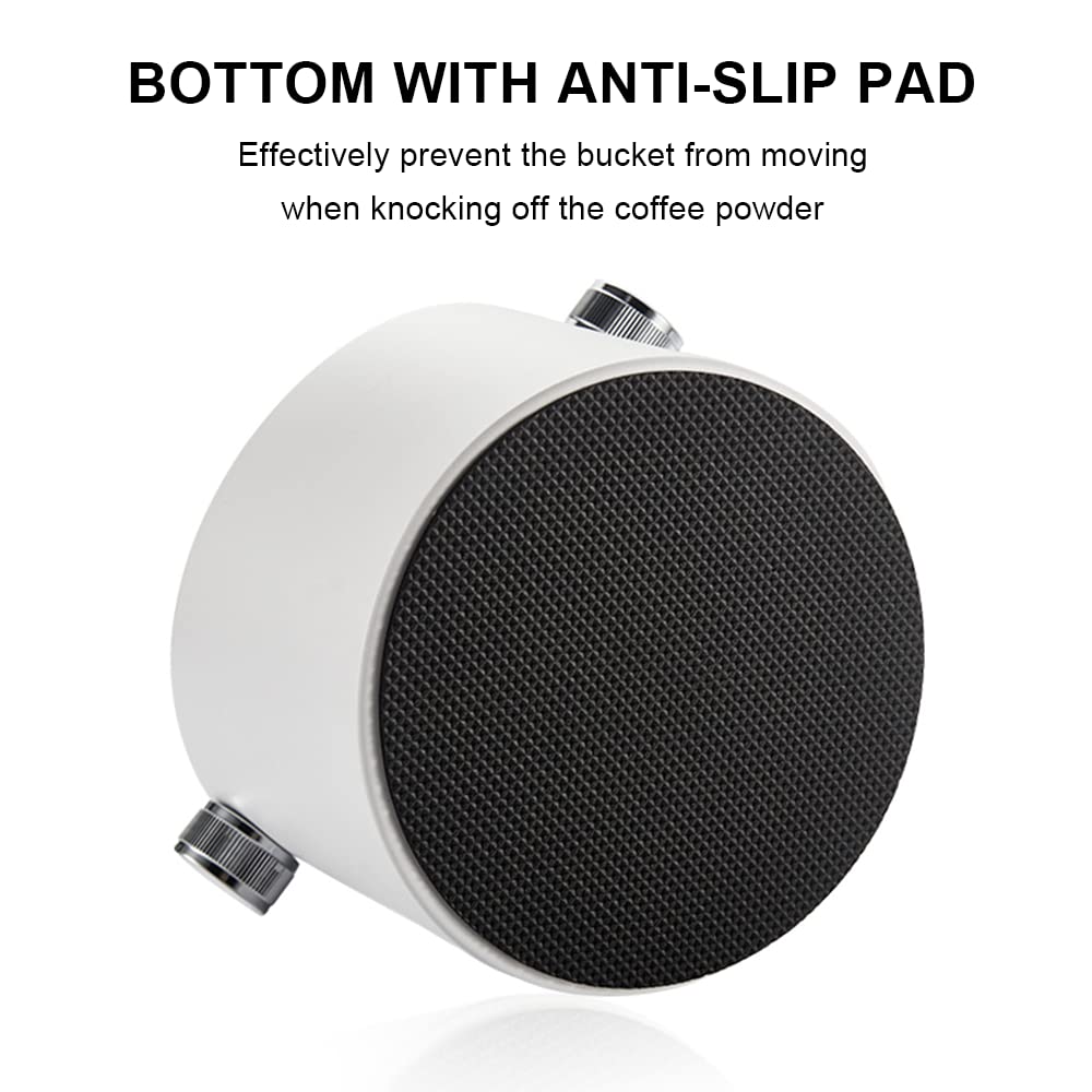 Ompellus Espresso Knock Box, Stainless Steel Coffee Puck Knock Box (Black)