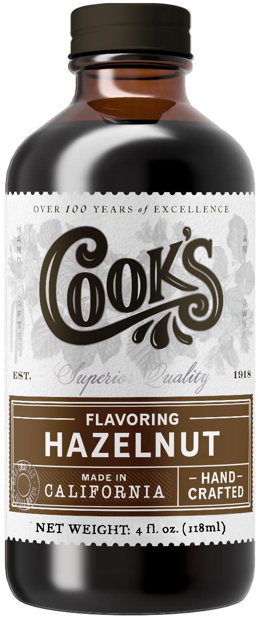 Cook's Pure Hazelnut Extract for Baking, Coffee & Ice Cream, 4 oz