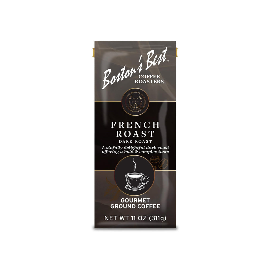 Boston’s Best Coffee - Rich & Bold French Roast Gourmet Delicious Dark Roast Premium Ground Coffee, 11 oz. / 311 g Bag