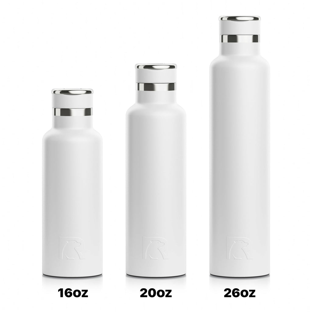 RTIC 26oz Journey Water Bottle, Ceramic Lined, White